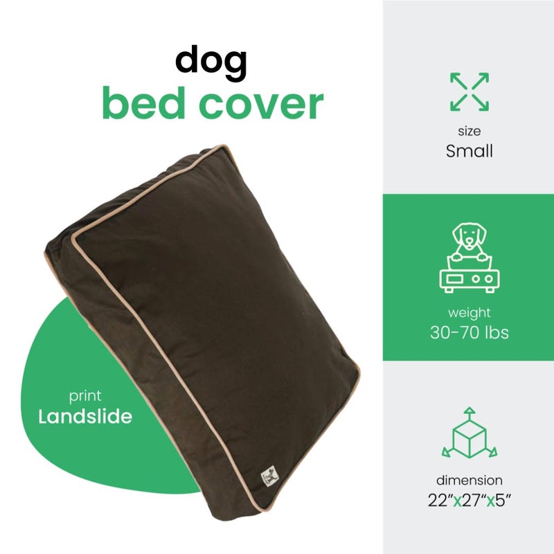 Molly Mutt Small Dog Bed Cover - Landslide Print - Measures 22"X27"X5"- 100% Cotton - Durable - Breathable - Sustainable - Machine Washable Dog Bed Cover - Image 2
